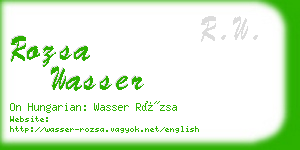 rozsa wasser business card